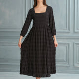Begonville Midi Dress Suki Square Neck Midi Dress - Black