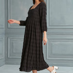 Begonville Midi Dress Suki Square Neck Midi Dress - Black