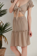 Simi Tiered Gauze Cotton Skirt - Beige