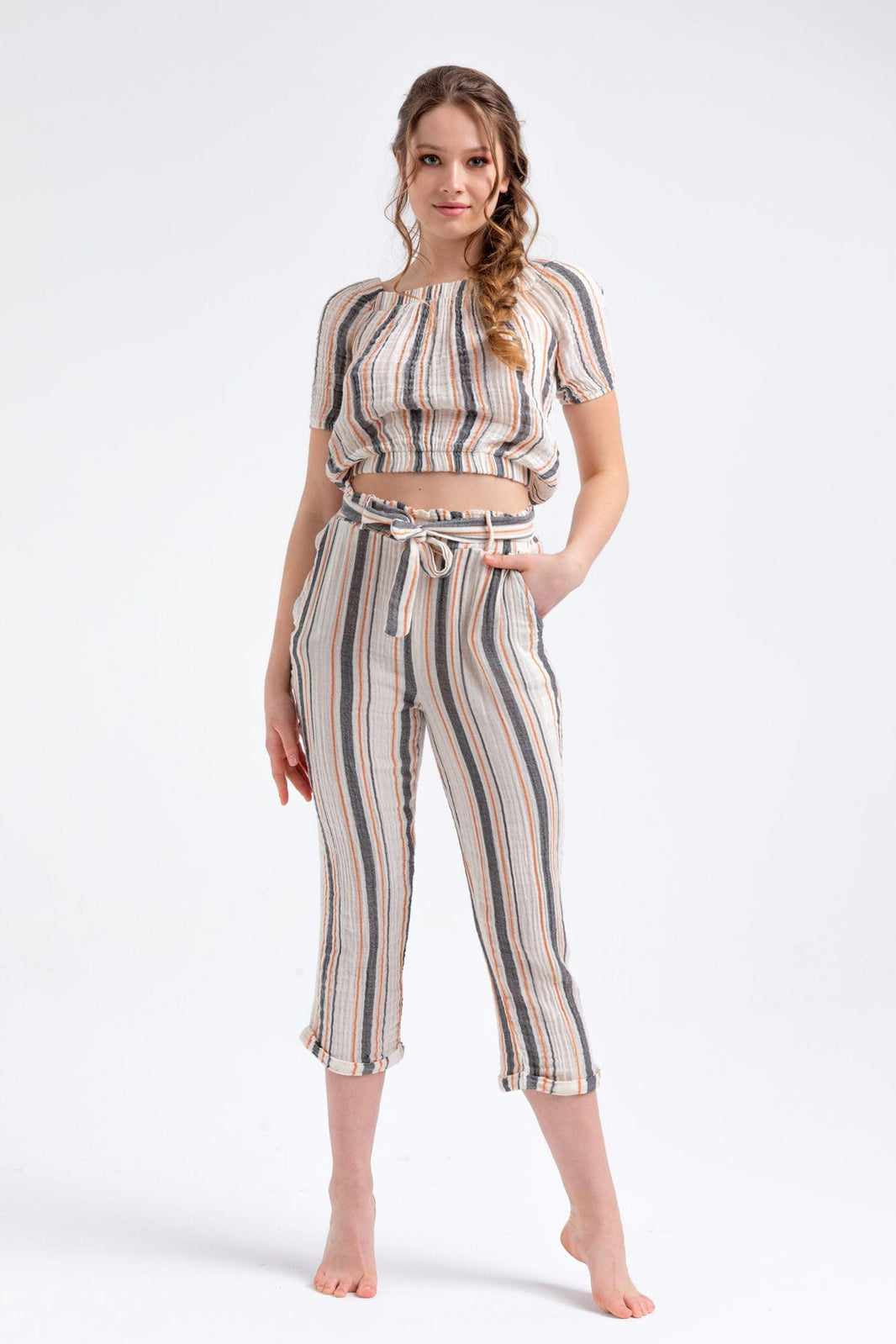 Begonville Sets Alice 2-Piece Top & Pants Cotton Set