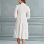 Begonville Shirt Dress Maya Cotton Shirt Dress - White