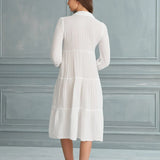 Begonville Shirt Dress Maya Cotton Shirt Dress - White