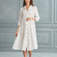 Begonville Shirt Dress Maya Cotton Shirt Dress - White