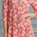 Begonville Shirt Dress Maya Cotton Shirt Dress - Red