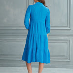 Begonville Shirt Dress Maya Cotton Shirt Dress - Blue