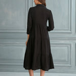 Begonville Shirt Dress Maya Cotton Shirt Dress - Black