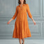 Begonville Shirt Dress Maya Cotton Shirt Dress - Orange