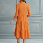 Begonville Shirt Dress Maya Cotton Shirt Dress - Orange