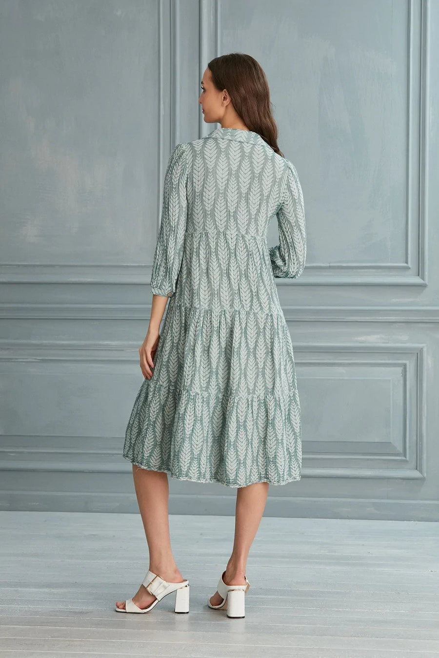 Begonville Shirt Dress Maya Cotton Shirt Dress - Emerald