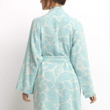 Paisley Cotton Robe - Turquoise