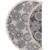 Lace Bamboo Round Towel - Black