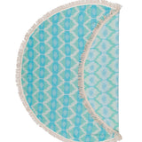 Ripple Bamboo Round Towel - Azure