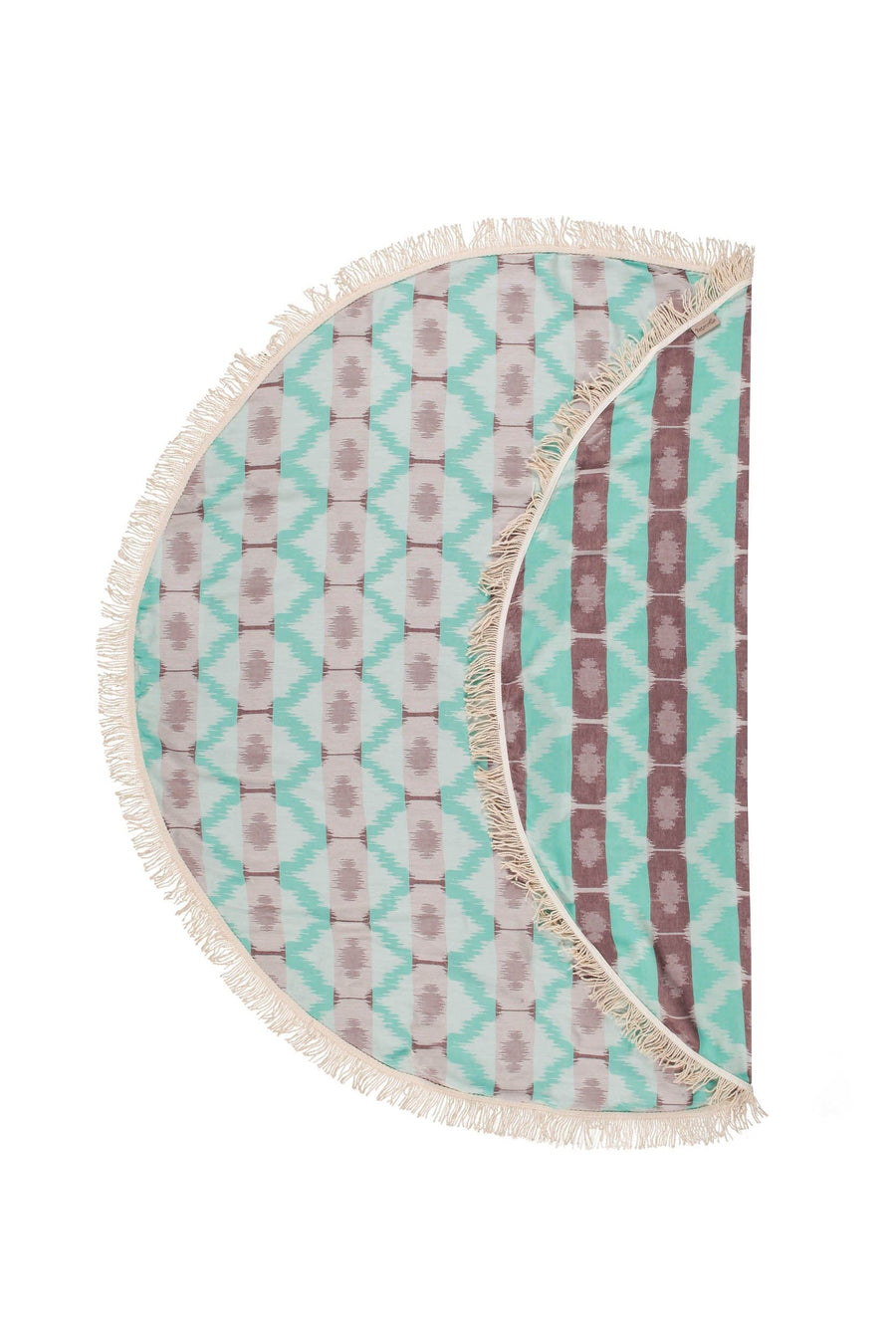Ripple Bamboo Round Towel - Mint