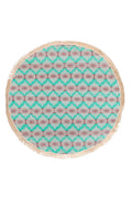 Ripple Bamboo Round Towel - Mint