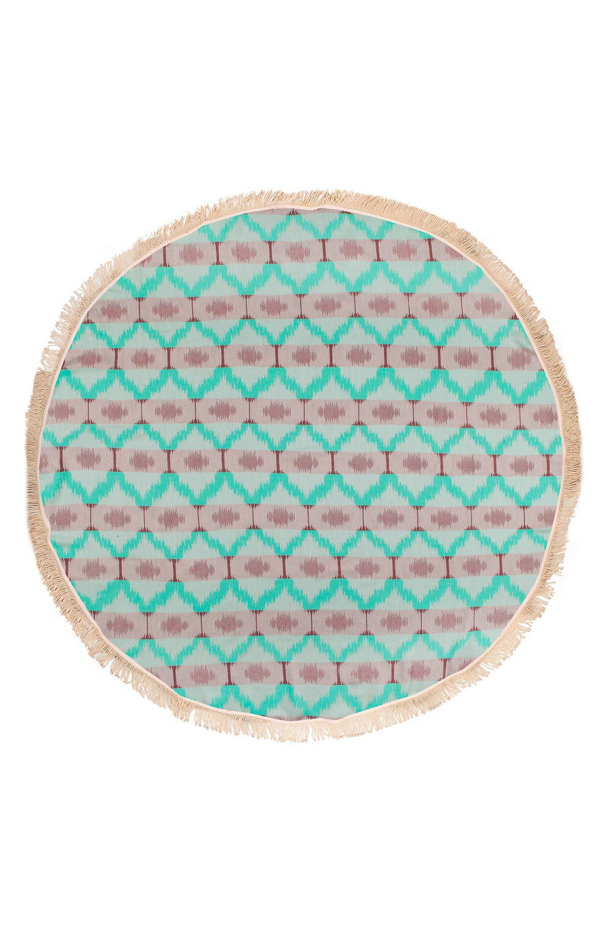 Ripple Bamboo Round Towel - Mint