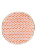 Ripple Bamboo Round Towel - Orange
