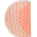 Ripple Bamboo Round Towel - Orange