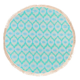 Ripple Bamboo Round Towel - Azure