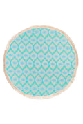 Ripple Bamboo Round Towel - Azure