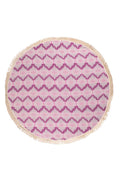 Ripple Bamboo Round Towel - Purple