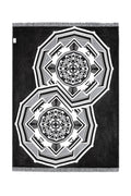 Black & White Cotton Throw - Acorn