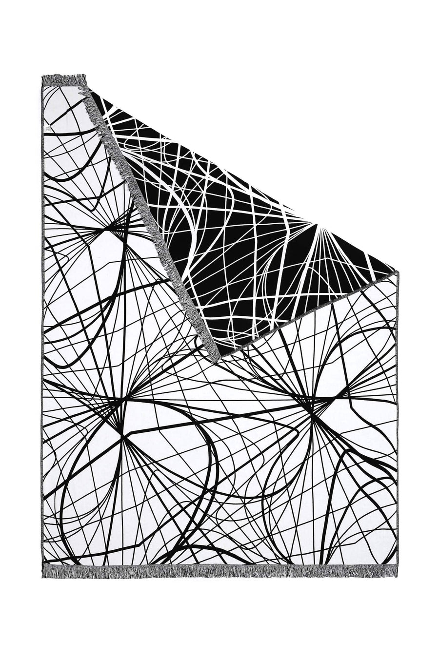 Black & White Cotton Throw - Meta