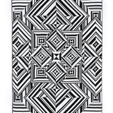 Black & White Cotton Throw - Mirror