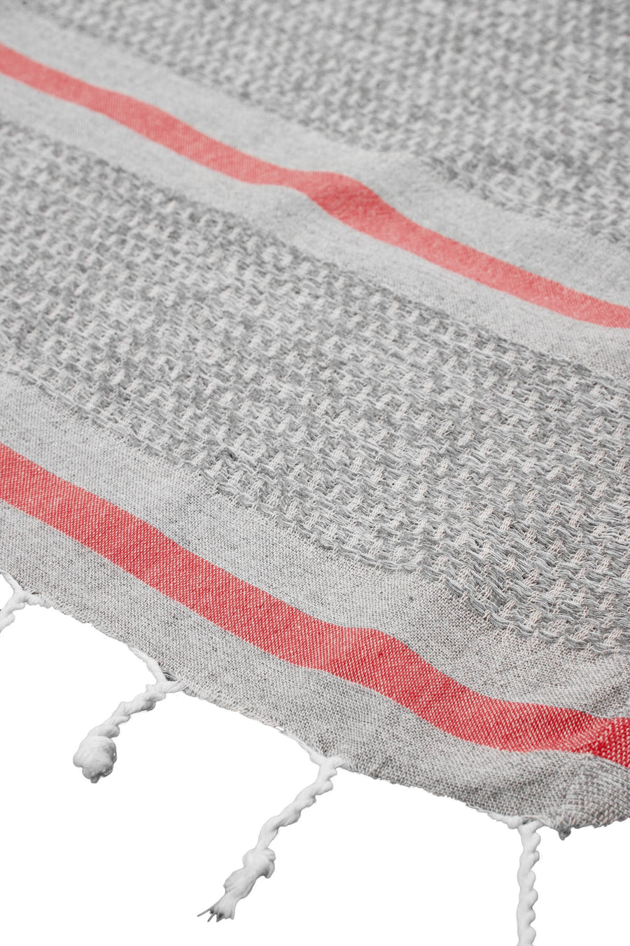 Avola Linen Cotton Blend Towel - Red