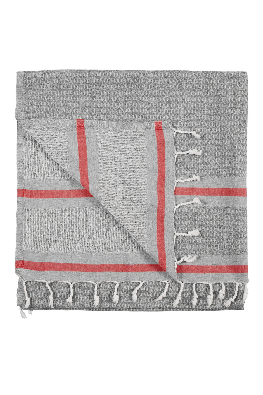 Avola Linen Cotton Blend Towel - Red
