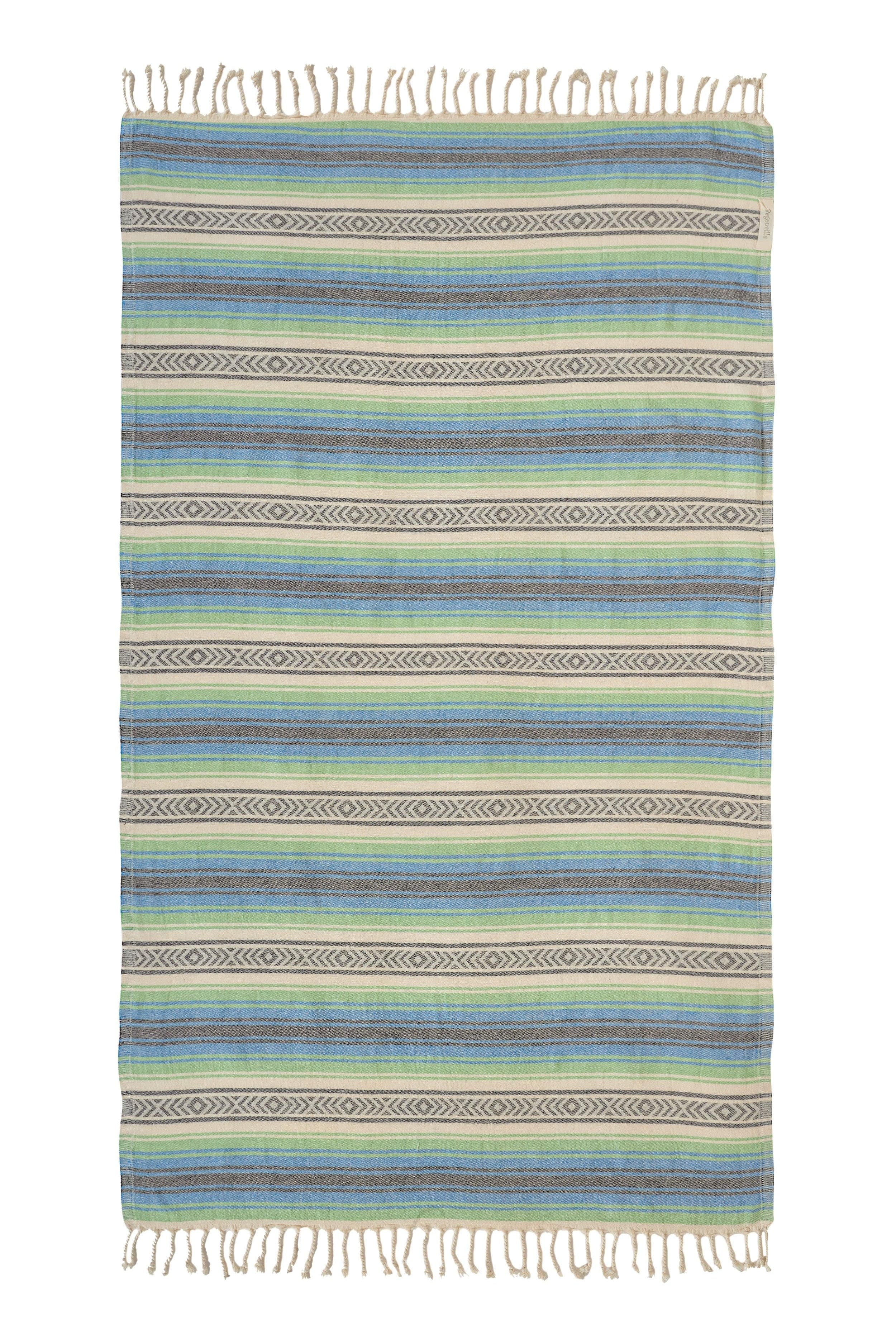 Baja Cotton Beach Towel - Azure