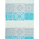 Mosaic Cotton Beach Towel - Azure