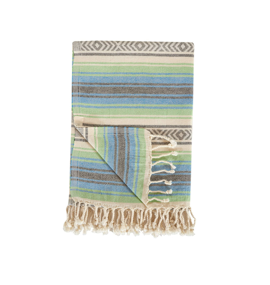 Baja Cotton Beach Towel - Azure