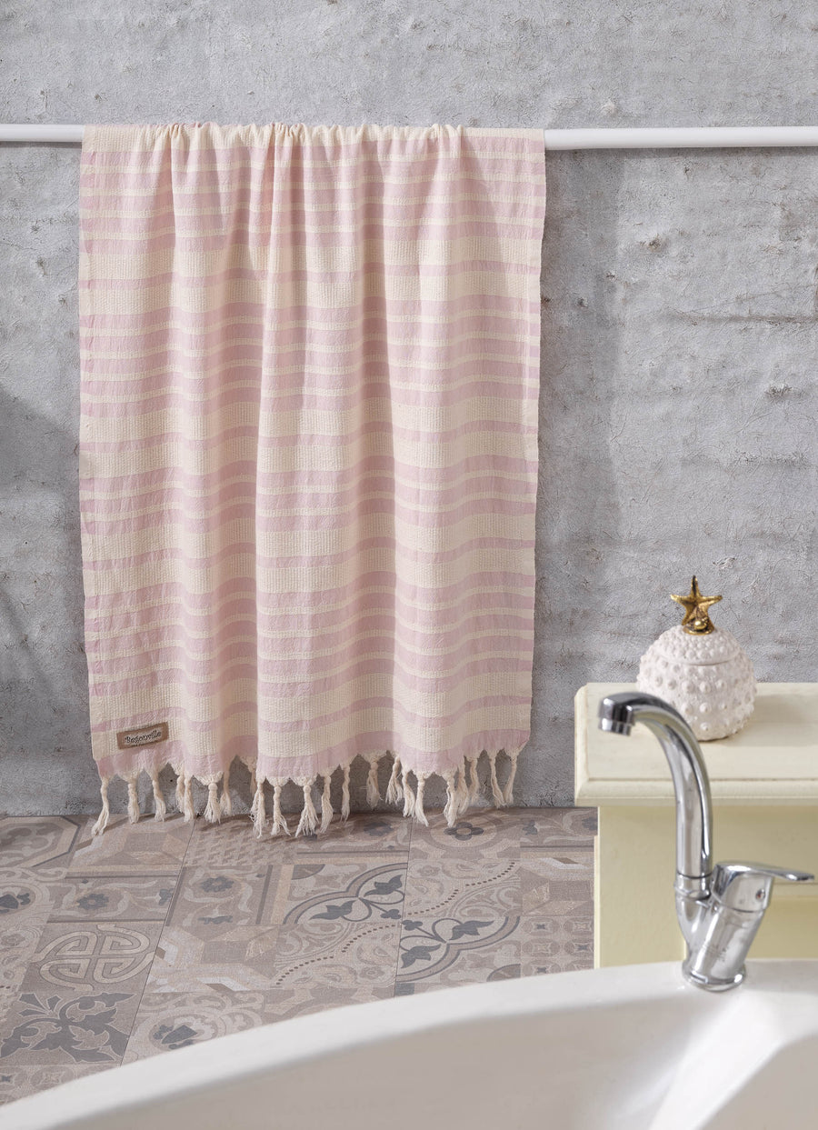 Beacon Natural Turkish Towel - Pink