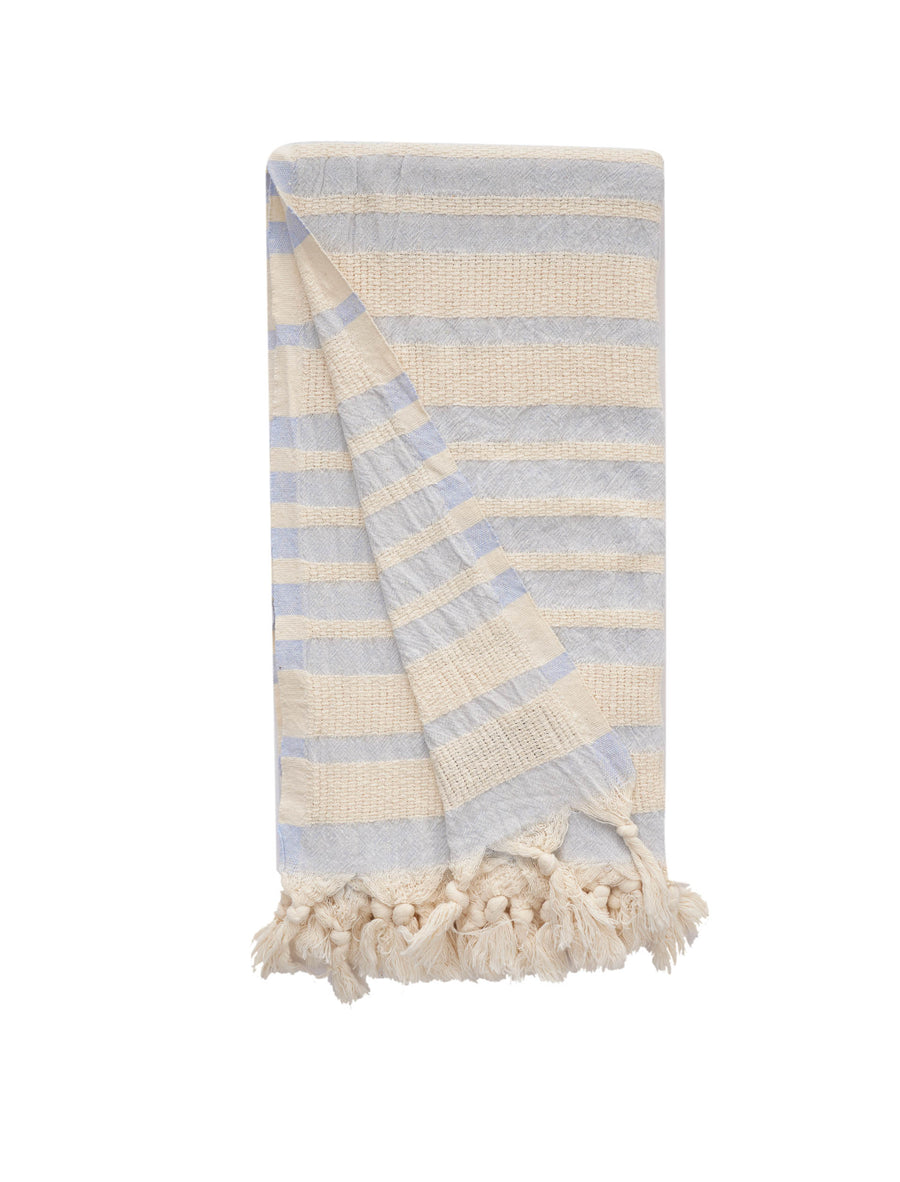 Beacon Natural Turkish Towel - Blue