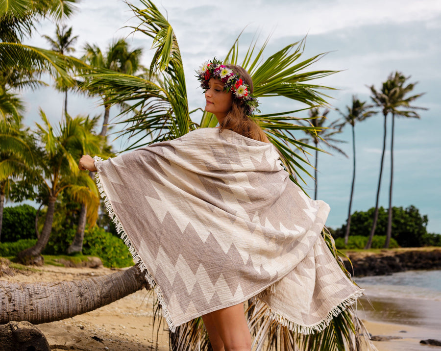 Colony Cotton Beach Towel - Beige