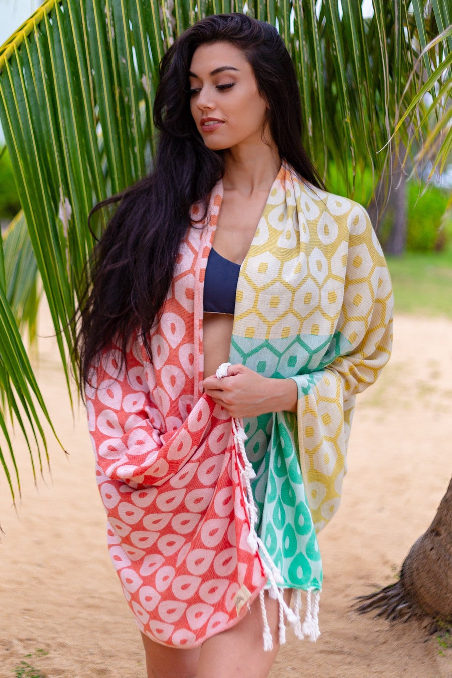 Del Rey Bamboo Blend Beach Towel - Marigold