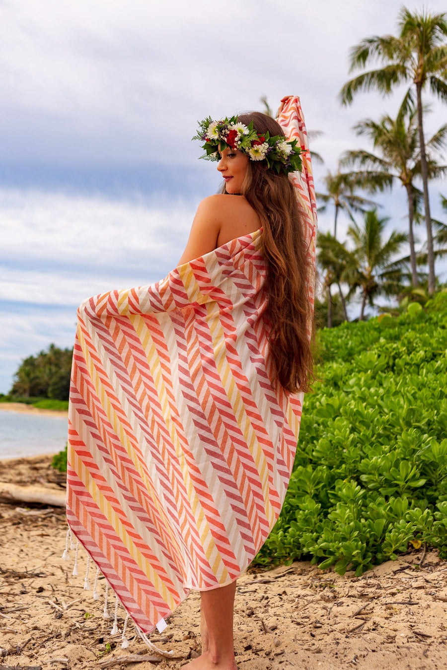 Harmonic Bamboo Blend Beach Towel - Red