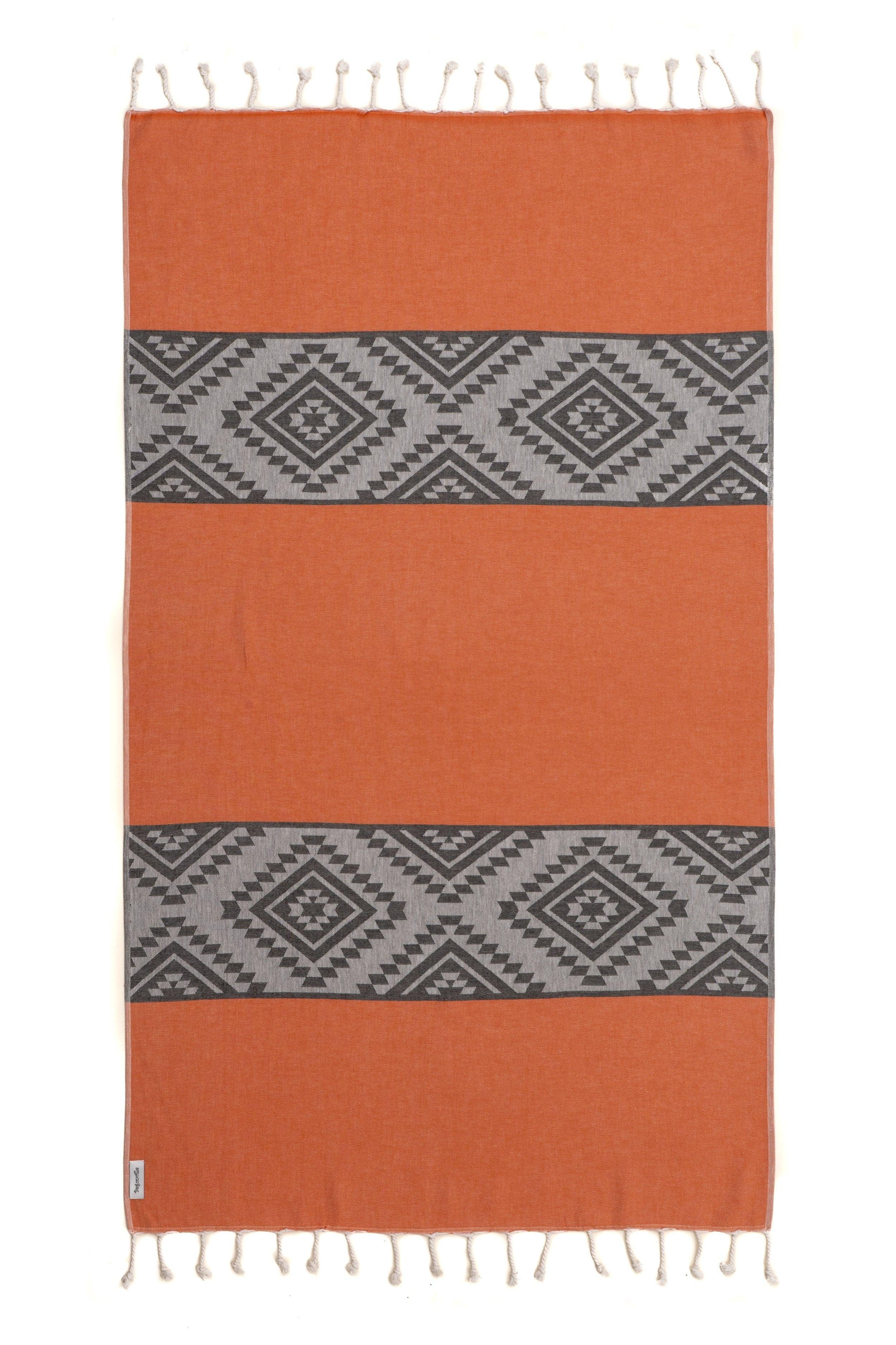 Archie Cotton Beach Towel - Orange