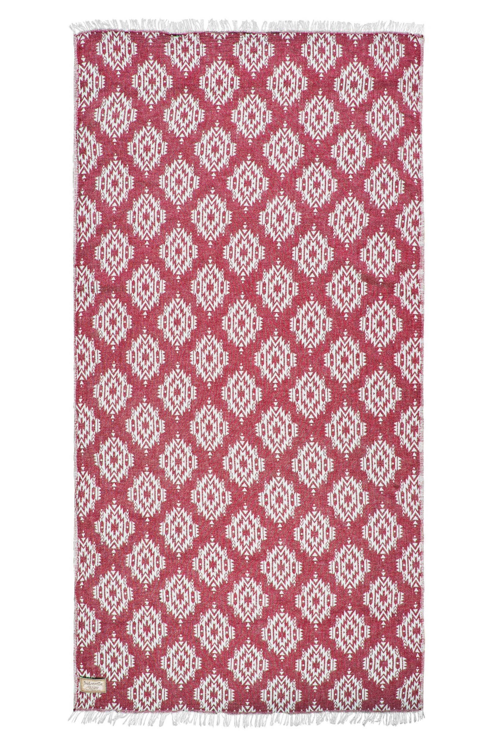 Shrines Cotton Beach Towel - Red