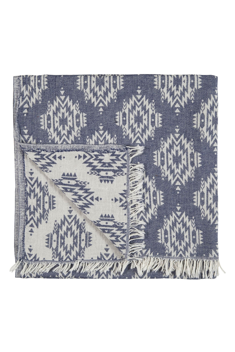 Shrines Cotton Beach Towel - Navy