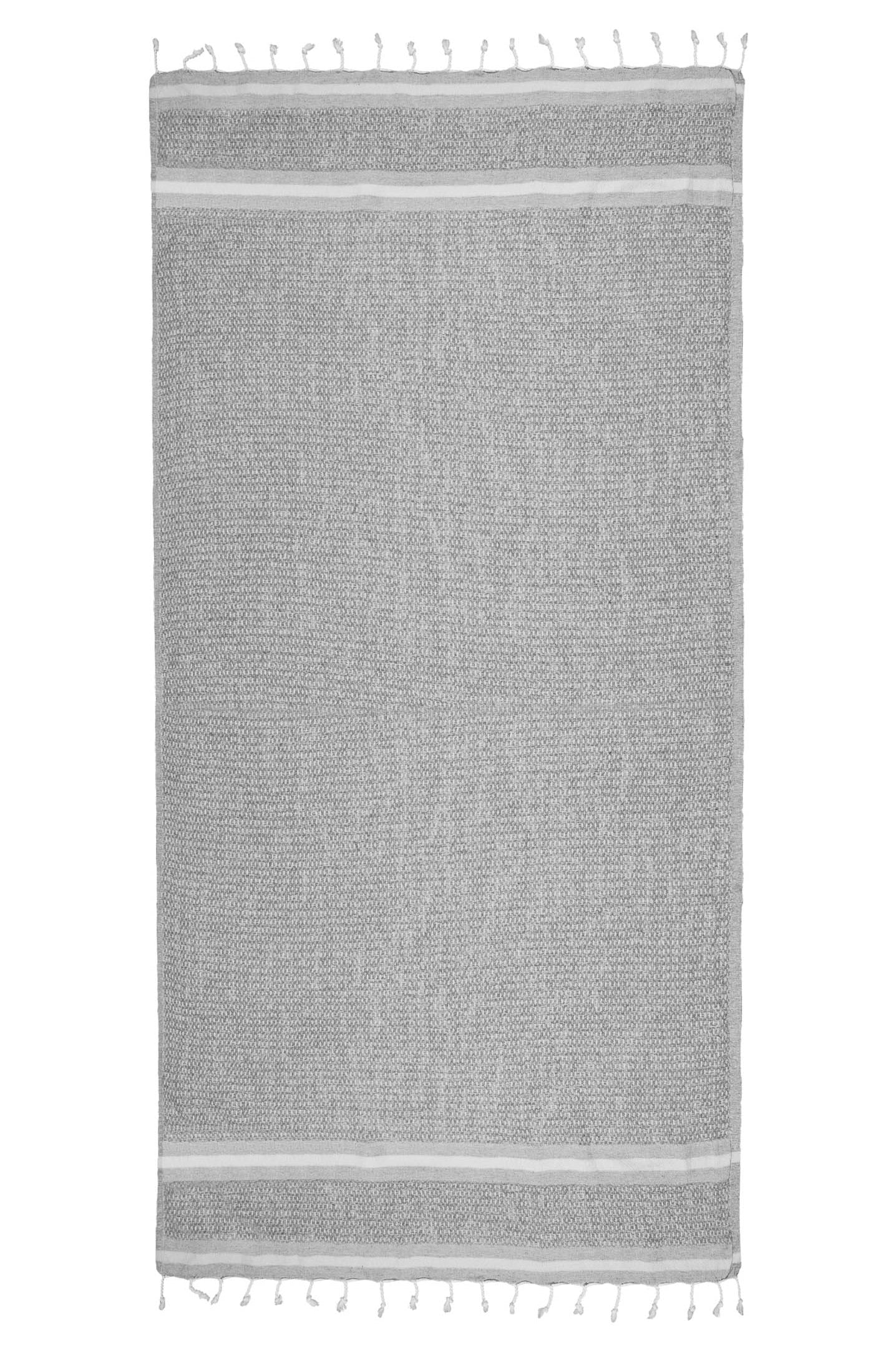 Avola Linen Cotton Blend Towel - White