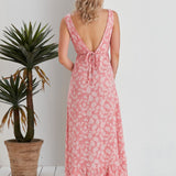 Lucy Cinched Waist Flowy Dress - Pink