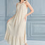 Begonville Tuana Shoulder Tied Tiered Maxi Dress - Linen