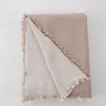 Begonville Bedspread Cloudy 4-Ply Cotton Blanket - Beige