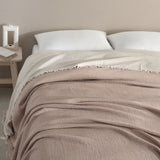 Begonville Bedspread Cloudy 4-Ply Cotton Blanket - Beige