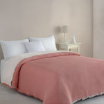 Begonville Bedspread Cloudy 4-Ply Cotton Blanket - Red