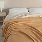 Begonville Bedspread Cloudy 4-Ply Cotton Blanket - Amber